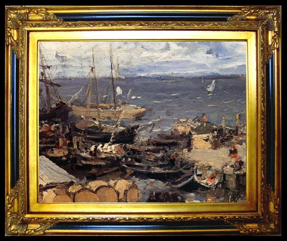 framed  Konstantin Korovin Port, Ta015-2
